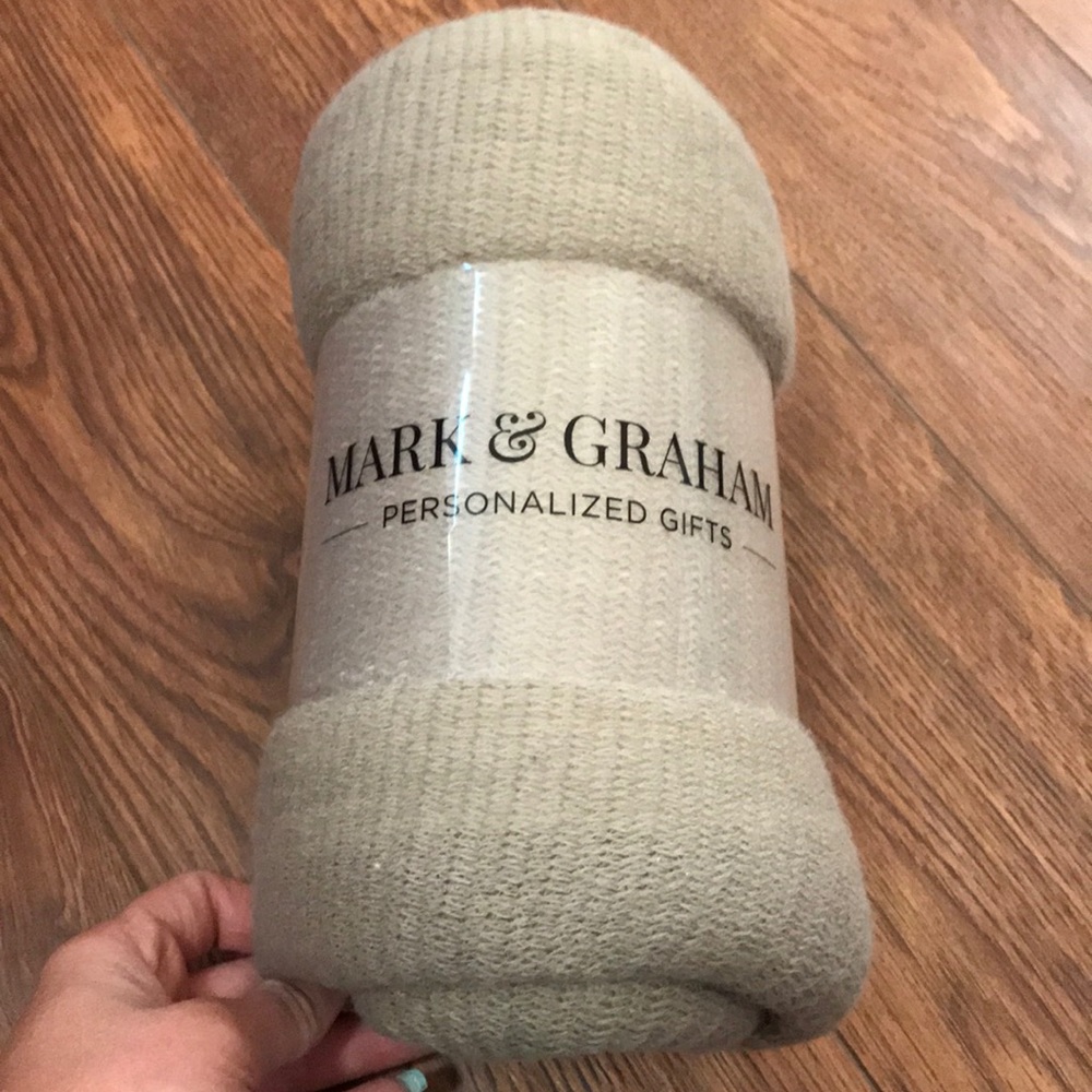 NWT Mark & Graham taupe blanket